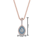 Load image into Gallery viewer, half-carat-pear-diamond-halo-necklace-pendant-with-blue-topaz-in-FDPD86826PE(6.0X4.0MM)GICBLTOANGLE1-NL-RG

