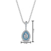 Load image into Gallery viewer, half-carat-pear-diamond-halo-necklace-pendant-with-blue-topaz-in-FDPD86826PE(6.0X4.0MM)GICBLTOANGLE1-NL-WG