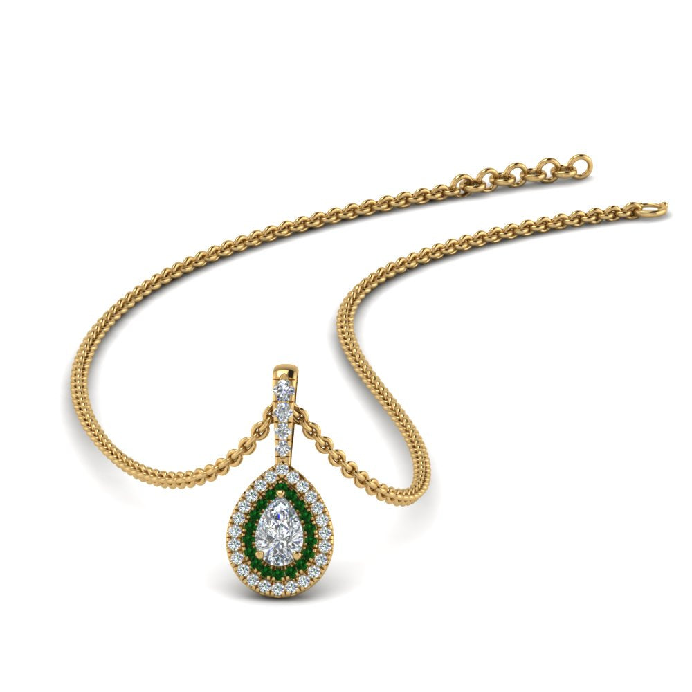half-carat-pear-diamond-halo-necklace-pendant-with-emerald-in-FDPD86826PE(6.0X4.0MM)GEMGRANGLE1-NL-YG