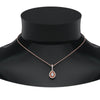 Load image into Gallery viewer, half-carat-pear-diamond-halo-necklace-pendant-with-orange-sapphire-in-FDPD86826PE(6.0X4.0MM)GSAORANGLE1-NL-RG
