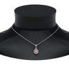 Load image into Gallery viewer, half-carat-pear-diamond-halo-necklace-pendant-with-orange-sapphire-in-FDPD86826PE(6.0X4.0MM)GSAORANGLE1-NL-WG