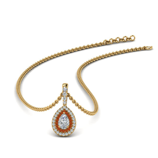 half-carat-pear-diamond-halo-necklace-pendant-with-orange-sapphire-in-FDPD86826PE(6.0X4.0MM)GSAORANGLE1-NL-YG