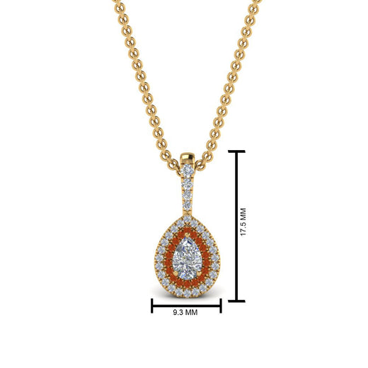half-carat-pear-diamond-halo-necklace-pendant-with-orange-sapphire-in-FDPD86826PE(6.0X4.0MM)GSAORANGLE1-NL-YG