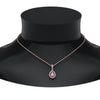 Load image into Gallery viewer, half-carat-pear-diamond-halo-necklace-pendant-with-pink-sapphire-in-FDPD86826PE(6.0X4.0MM)GSADRPIANGLE1-NL-RG