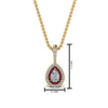 Load image into Gallery viewer, half-carat-pear-diamond-halo-necklace-pendant-with-pink-sapphire-in-FDPD86826PE(6.0X4.0MM)GSADRPIANGLE1-NL-YG
