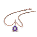 Load image into Gallery viewer, half-carat-pear-diamond-halo-necklace-pendant-with-purple-topaz-in-FDPD86826PE(6.0X4.0MM)GVITOANGLE1-NL-RG
