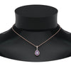 Load image into Gallery viewer, half-carat-pear-diamond-halo-necklace-pendant-with-purple-topaz-in-FDPD86826PE(6.0X4.0MM)GVITOANGLE1-NL-RG
