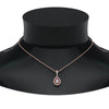 Load image into Gallery viewer, half-carat-pear-diamond-halo-necklace-pendant-with-ruby-in-FDPD86826PE(6.0X4.0MM)GRUDRANGLE1-NL-RG