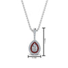 Load image into Gallery viewer, half-carat-pear-diamond-halo-necklace-pendant-with-ruby-in-FDPD86826PE(6.0X4.0MM)GRUDRANGLE1-NL-WG