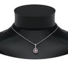 Load image into Gallery viewer, half-carat-pear-diamond-halo-necklace-pendant-with-ruby-in-FDPD86826PE(6.0X4.0MM)GRUDRANGLE1-NL-WG