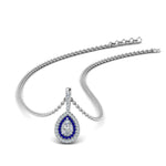 Load image into Gallery viewer, half-carat-pear-diamond-halo-necklace-pendant-with-sapphire-in-FDPD86826PE(6.0X4.0MM)GSABLANGLE1-NL-WG
