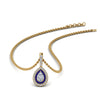 Load image into Gallery viewer, half-carat-pear-diamond-halo-necklace-pendant-with-sapphire-in-FDPD86826PE(6.0X4.0MM)GSABLANGLE1-NL-YG