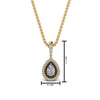 Load image into Gallery viewer, half-carat-pear-halo-necklace-pendant-with-black-diamond-in-FDPD86826PE(6.0X4.0MM)GBLACKANGLE1-NL-YG