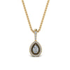 Load image into Gallery viewer, half-carat-pear-halo-necklace-pendant-with-black-diamond-in-FDPD86826PE(6.0X4.0MM)GBLACKANGLE1-NL-YG
