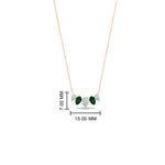 Load image into Gallery viewer, half-carat-pear-shape-diamond-graduating-necklace-with-emerald-in-FD-PD11130PE-0.50CT-GEMGR-NL-RG
