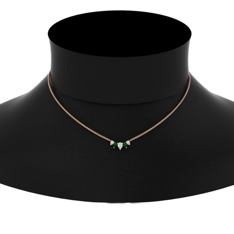 half-carat-pear-shape-diamond-graduating-necklace-with-emerald-in-rose-gold-FD-PD11130PE-0.50CT-GEMGRNECK-NL-RG