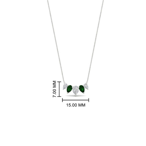 half-carat-pear-shape-diamond-graduating-necklace-with-emerald-in-white-gold-FD-PD11130PE-0.50CT-GEMGRANGLE1-NL-WG-HW
