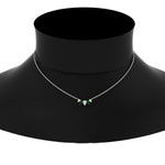 Load image into Gallery viewer, half-carat-pear-shape-diamond-graduating-necklace-with-emerald-in-FD-PD11130PE-0.50CT-GEMGR-NL-WG

