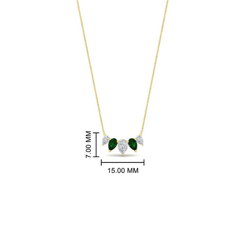 half-carat-pear-shape-diamond-graduating-necklace-with-emerald-in-yellow-gold-FD-PD11130PE-0.50CT-GEMGRANGLE1-NL-YG-HW