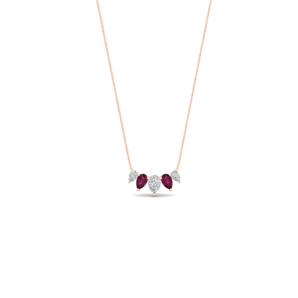 half-carat-pear-shape-diamond-graduating-necklace-with-pink-sapphire-in-FD-PD11130PE-0.50CT-GSADRPI-NL-RG