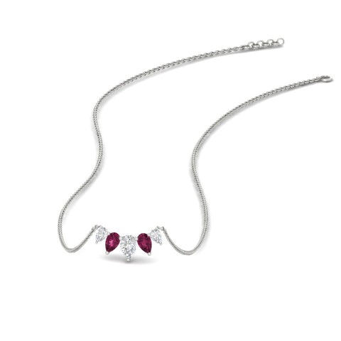 half-carat-pear-shape-diamond-graduating-necklace-with-pink-sapphire-in-white-gold-FD-PD11130PE-0.50CT-GSADRPI-NL-WG