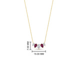 Load image into Gallery viewer, half-carat-pear-shape-diamond-graduating-necklace-with-pink-sapphire-in-FD-PD11130PE-0.50CT-GSADRPI-NL-YG
