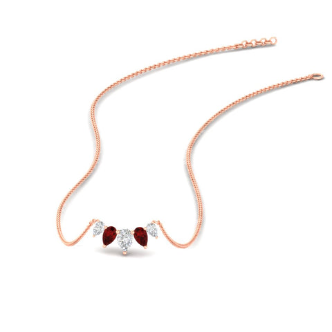 half-carat-pear-shape-diamond-graduating-necklace-with-ruby-in-rose-gold-FD-PD11130PE-0.50CT-GRUDR-NL-RG