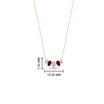 Load image into Gallery viewer, half-carat-pear-shape-diamond-graduating-necklace-with-ruby-in-FD-PD11130PE-0.50CT-GRUDR-NL-RG

