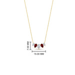 Load image into Gallery viewer, half-carat-pear-shape-diamond-graduating-necklace-with-ruby-in-FD-PD11130PE-0.50CT-GRUDR-NL-YG
