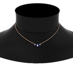 Load image into Gallery viewer, half-carat-pear-shape-diamond-graduating-necklace-with-sapphire-in-FD-PD11130PE-0.50CT-GSABL-NL-RG
