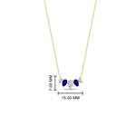 Load image into Gallery viewer, half-carat-pear-shape-diamond-graduating-necklace-with-sapphire-in-FD-PD11130PE-0.50CT-GSABL-NL-YG
