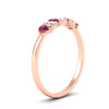 Load image into Gallery viewer, half-carat-pear-shaped-pink-sapphire-women-wedding-band-in-rose-gold-fdwb8008pegsadrpiangle2-0.50ct-nl-rg.jpg