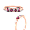 Load image into Gallery viewer, half-carat-pear-shaped-pink-sapphire-women-wedding-band-in-rose-gold-fdwb8008pegsadrpiangle3-0.50ct-nl-rg.jpg