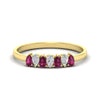 Load image into Gallery viewer, half-carat-pear-shaped-pink-sapphire-women-wedding-band-in-yellow-gold-fdwb8008pegsadrpisleep-0.50ct-nl-yg.jpg