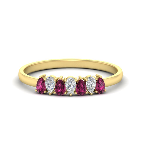 half-carat-pear-shaped-pink-sapphire-women-wedding-band-in-yellow-gold-fdwb8008pegsadrpisleep-0.50ct-nl-yg.jpg