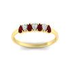 Load image into Gallery viewer, half-carat-pear-shaped-ruby-women-wedding-band-in-yellow-gold-fdwb8008pegrudrangle5-0.50ct-nl-yg.jpg