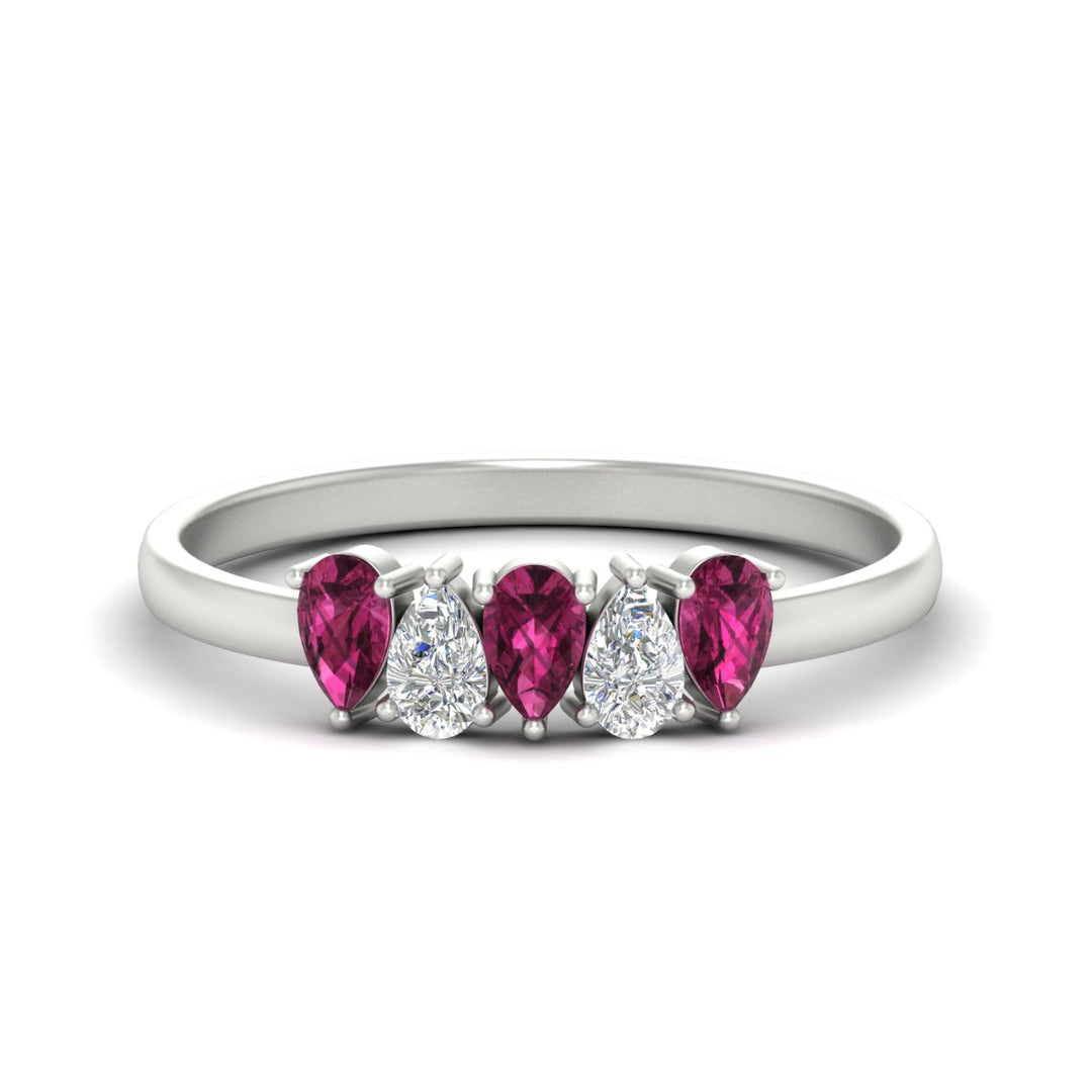 half-carat-pink-sapphire-teardrop-5-stone-wedding-band-in-white-gold-fdwb8008pegsadrpisleep-0.50ct-nl-wg.jpg