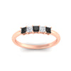 Load image into Gallery viewer, half-carat-princess-black-diamond-anniversary-band-in-rose-gold-fdwb8008prblackangle5-0.50ct-nl-rg