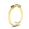 Load image into Gallery viewer, half-carat-princess-black-diamond-anniversary-band-in-yellow-gold-fdwb8008prblackangle2-0.50ct-nl-yg-hw