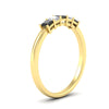 Load image into Gallery viewer, half-carat-princess-black-diamond-anniversary-band-in-yellow-gold-fdwb8008prblackangle2-0.50ct-nl-yg
