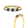 Load image into Gallery viewer, half-carat-princess-black-diamond-anniversary-band-in-yellow-gold-fdwb8008prblackangle3-0.50ct-nl-yg