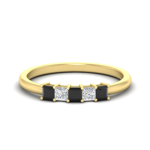 half-carat-princess-black-diamond-anniversary-band-in-yellow-gold-fdwb8008prblacksleep-0.50ct-nl-yg