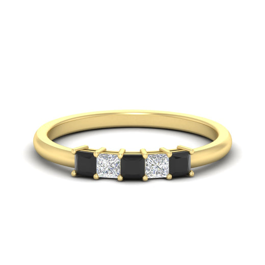 half-carat-princess-black-diamond-anniversary-band-in-yellow-gold-fdwb8008prblacksleep-0.50ct-nl-yg