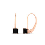 Load image into Gallery viewer, half-carat-princess-cut-black-diamond-lever-back-earrings-in-rose-gold-FDEAR9225PRGBLACK-0.50CT-NL-RG
