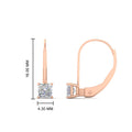 Thumbnail 4 - half-carat-princess-cut-diamond-lever-back-earrings-in-rose-gold-FDEAR9225PR-0.50CT-NL-RG