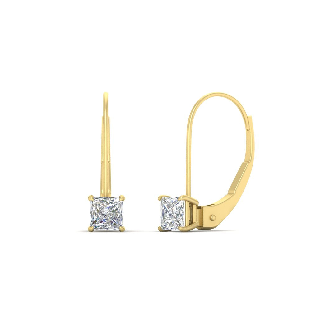 half-carat-princess-cut-diamond-lever-back-earrings-in-yellow-gold-FDEAR9225PR-0.50CT-NL-YG