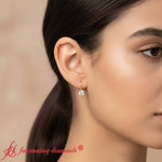 Load image into Gallery viewer, half-carat-princess-cut-diamond-lever-back-earrings-in-yellow-gold-fdear9225pr-0-50CT-model
