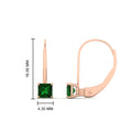 Thumbnail 19 - half-carat-princess-cut-emerald-lever-back-earrings-in-rose-gold-FDEAR9225PRGEMGR-0.50CT-NL-RG
