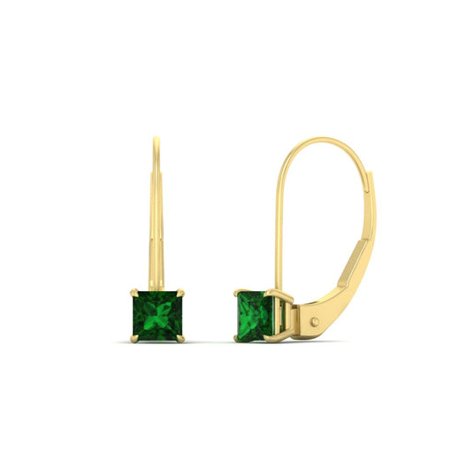 half-carat-princess-cut-emerald-lever-back-earrings-in-yellow-gold-FDEAR9225PRGEMGR-0.50CT-NL-YG