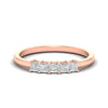 Load image into Gallery viewer, half-carat-princess-cut-five-stone-diamond-ring-in-rose-gold-fdwb8008prsleep-0.50ct-nl-rg